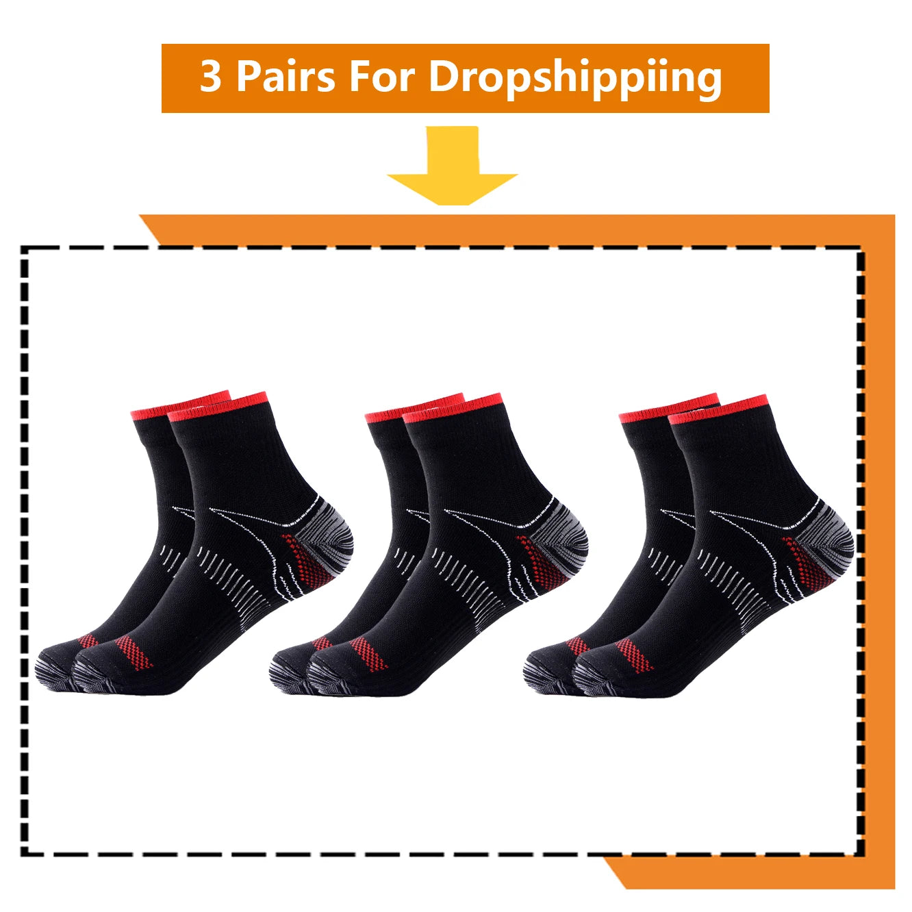BROTHOCK Compression Socks 20-30 MmHg Athletic Nylon Stockings