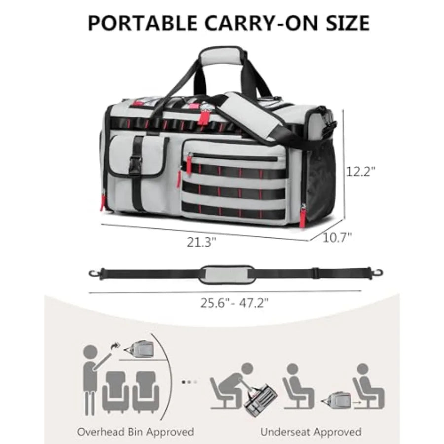 Unisex Gym Bag With Shoe And Laptop Compartments Durable Travel
