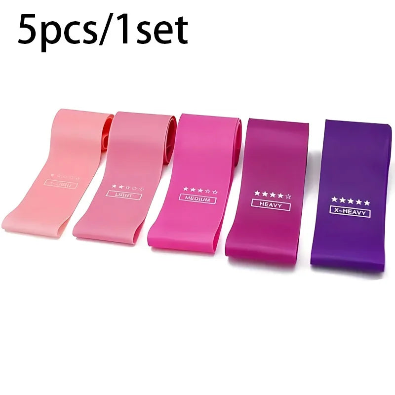 Resistance Bands Set Five Piece Latex Loop For Home Workout