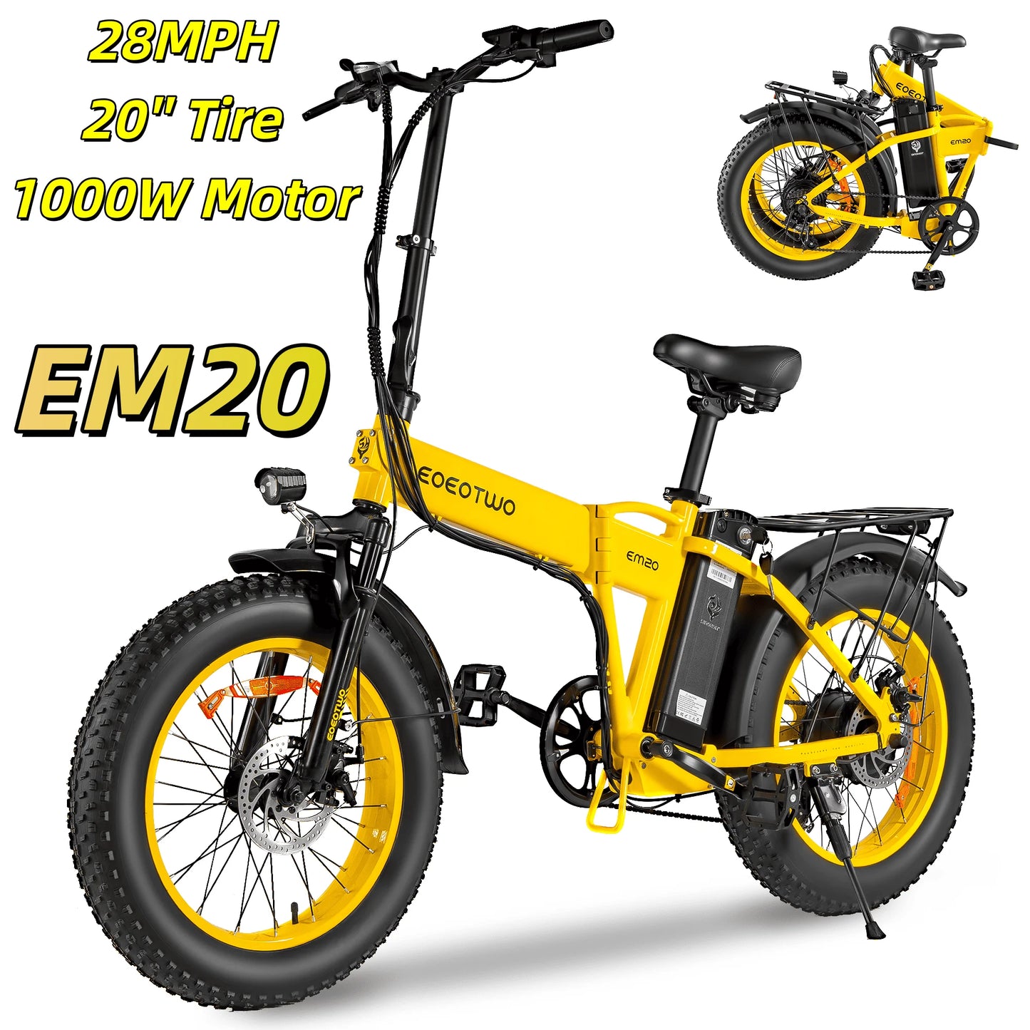 EOEOTWO 1500W Electric Bike 34MPH High Speed Mountain Bicycle