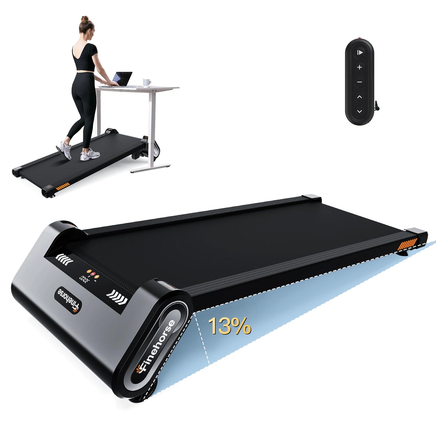 AKLUER Under Desk Treadmill Auto Incline Walking Pad 2.5HP