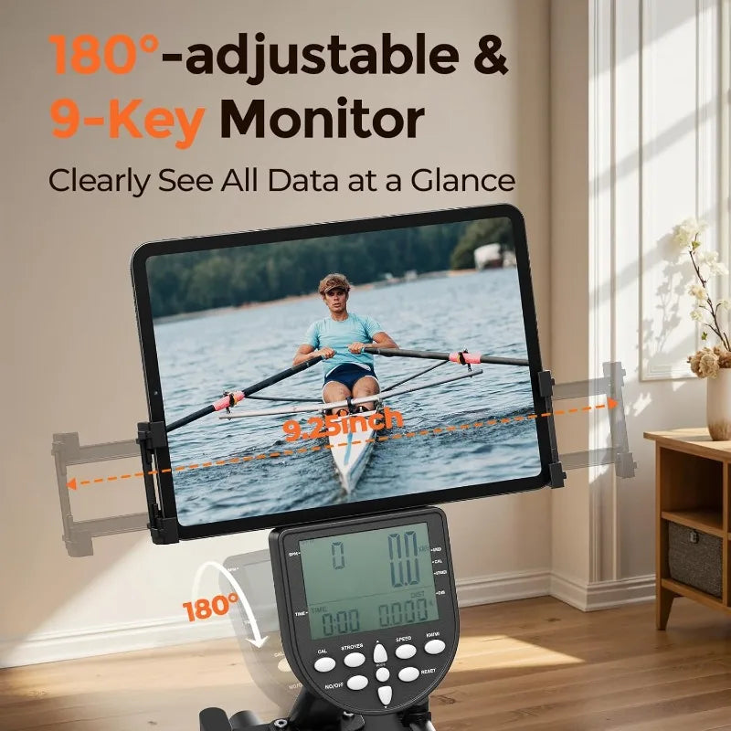 YOSUDA Water Rowing Machine For Home Use Bluetooth App Support