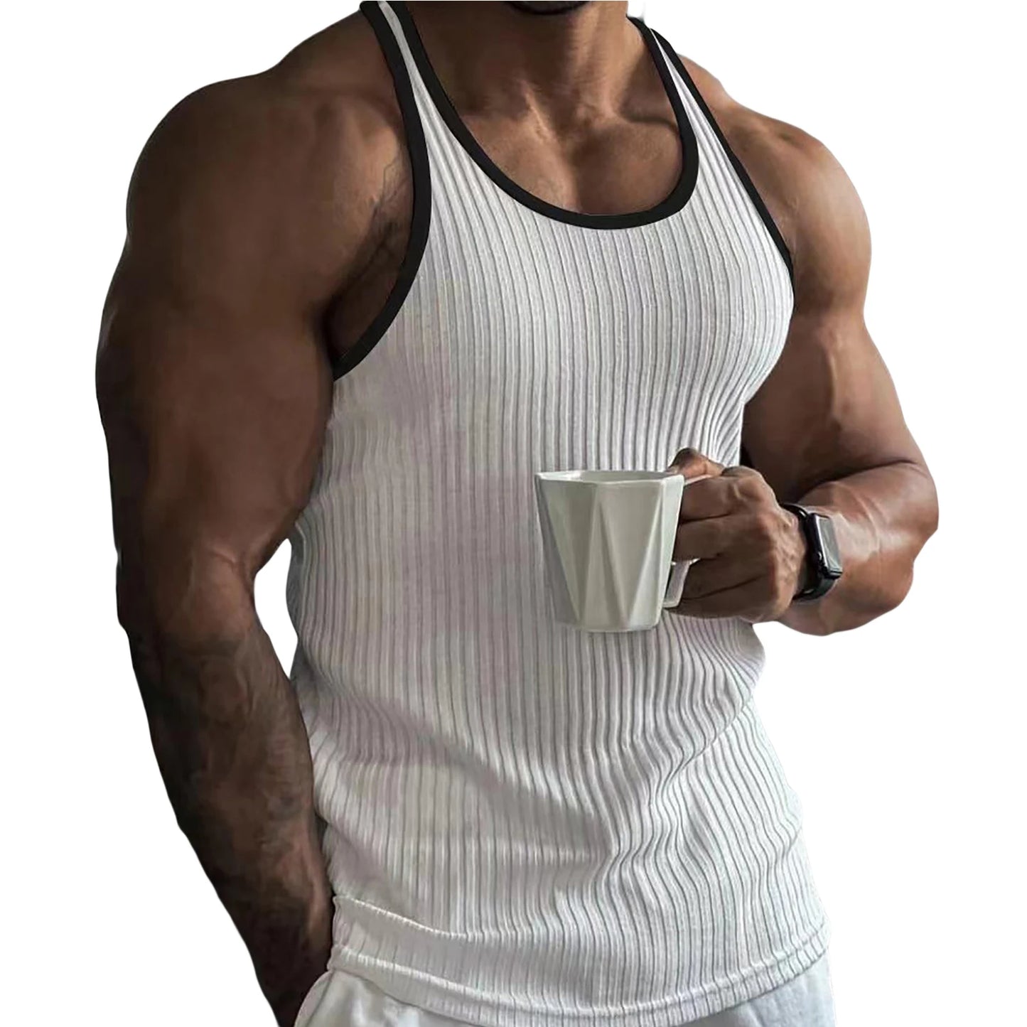 Mens Sleeveless Muscle Tank Tops Racerback For Workout Training