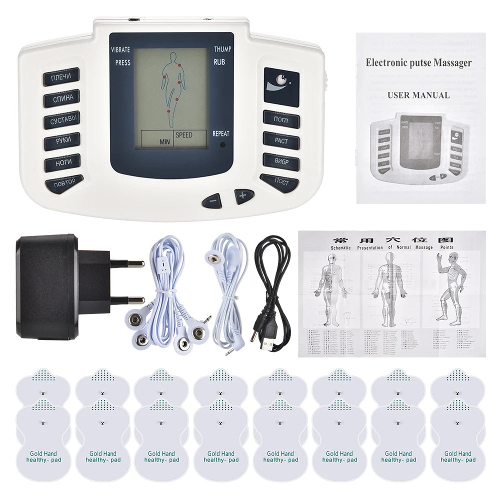 Professional EMS Tens Muscle Stimulator Body Massager Microcurrents Low Frequency