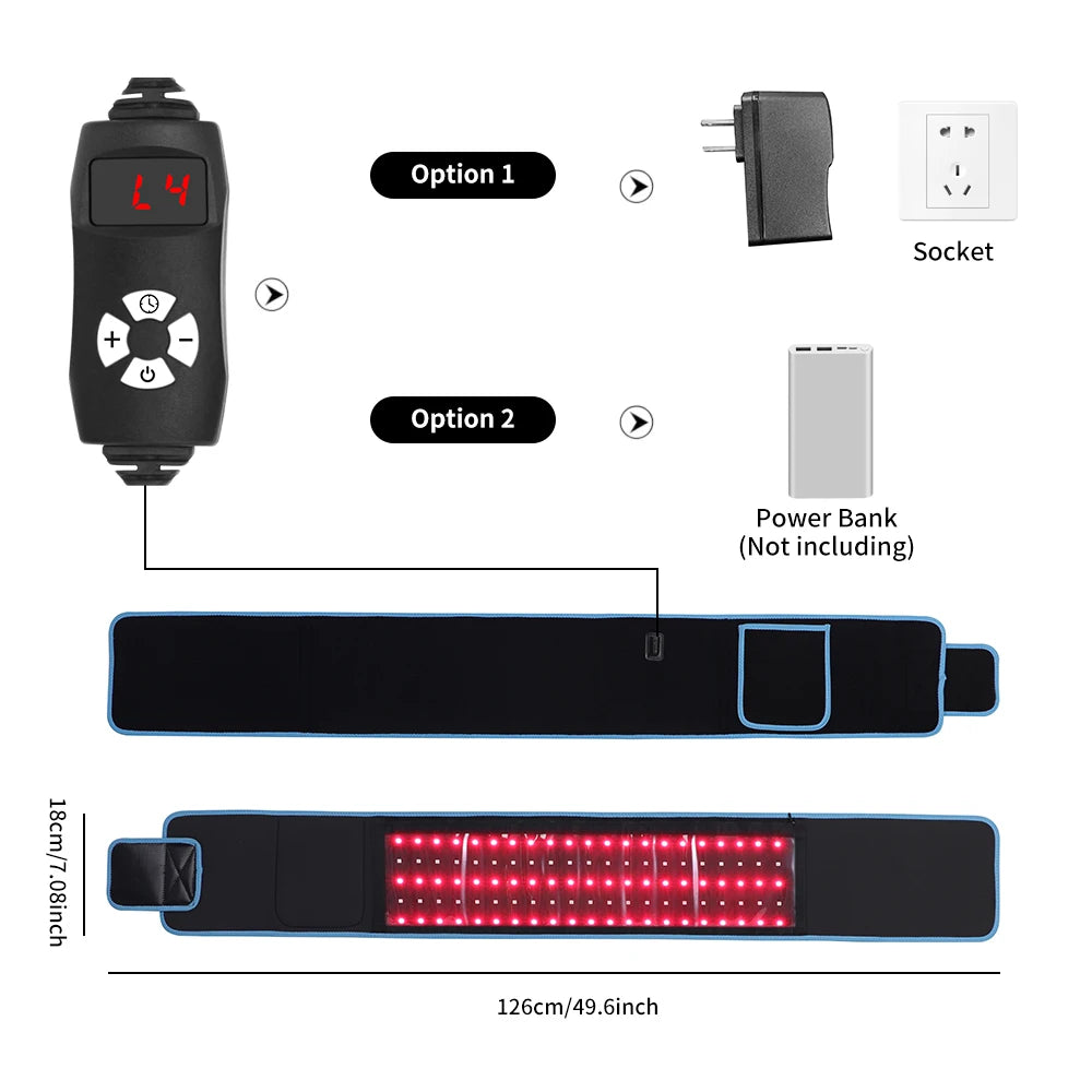 Near Infrared Light Therapy Wrap 660nm 850nm For Body Relaxation