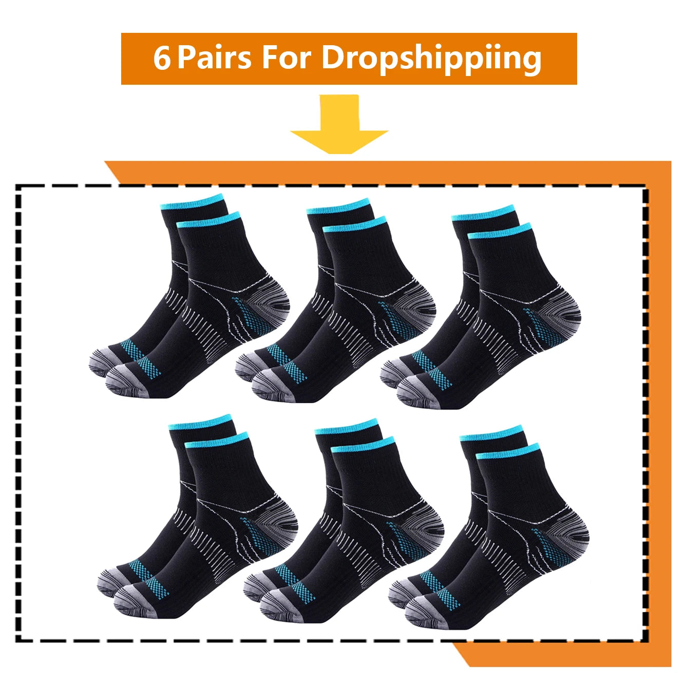 BROTHOCK Compression Socks 20-30 MmHg Athletic Nylon Stockings