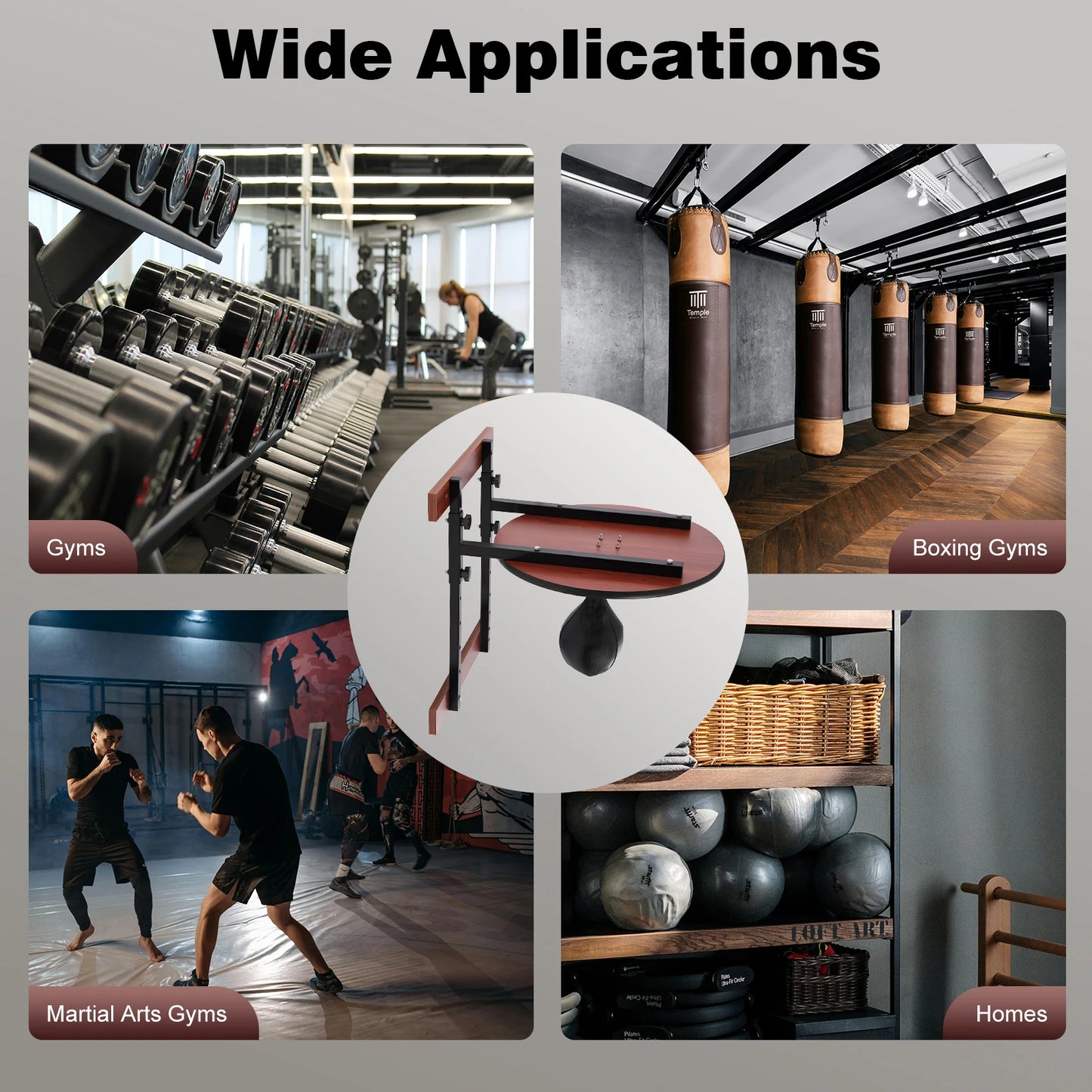 Heavy Duty Adjustable Wall Mounted Speed Bag Platform Kit For Boxing Training