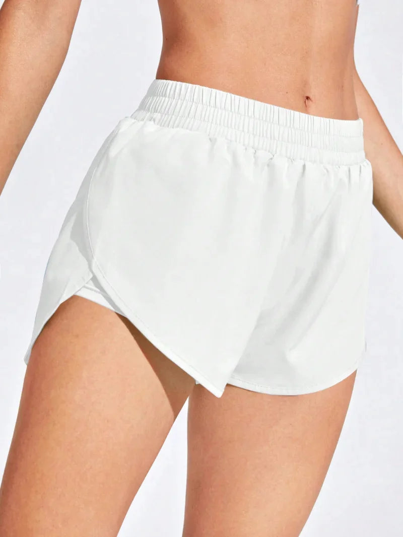 Yoga Shorts Women Fitness Elastic Running Workout Shorts