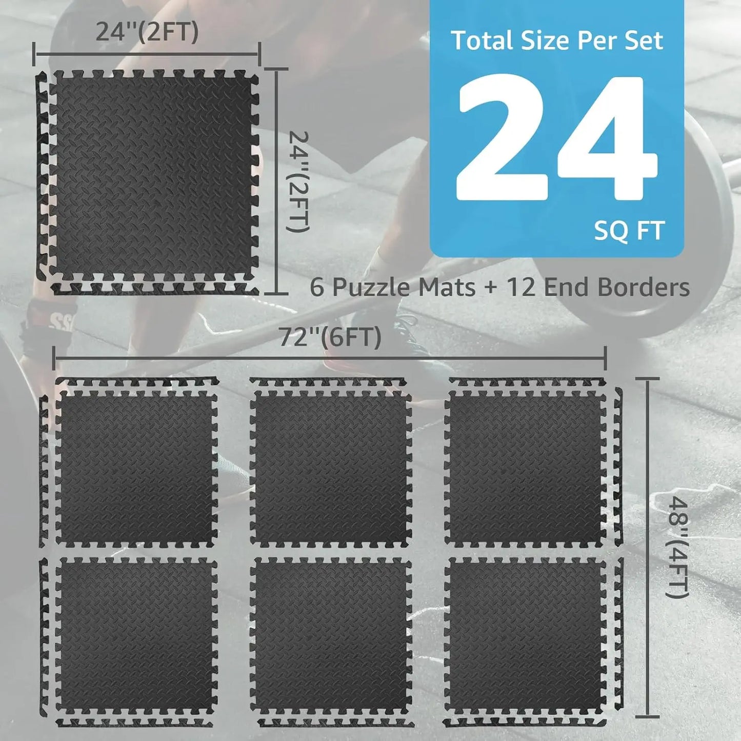 EVA Foam Puzzle Mats Interlocking Tiles For Gym Flooring Workout