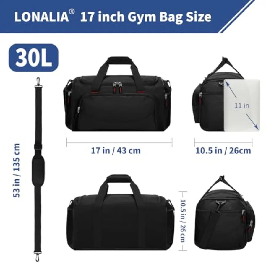 Nylon Duffle Bag Unisex Gym Travel Carry On Weekender
