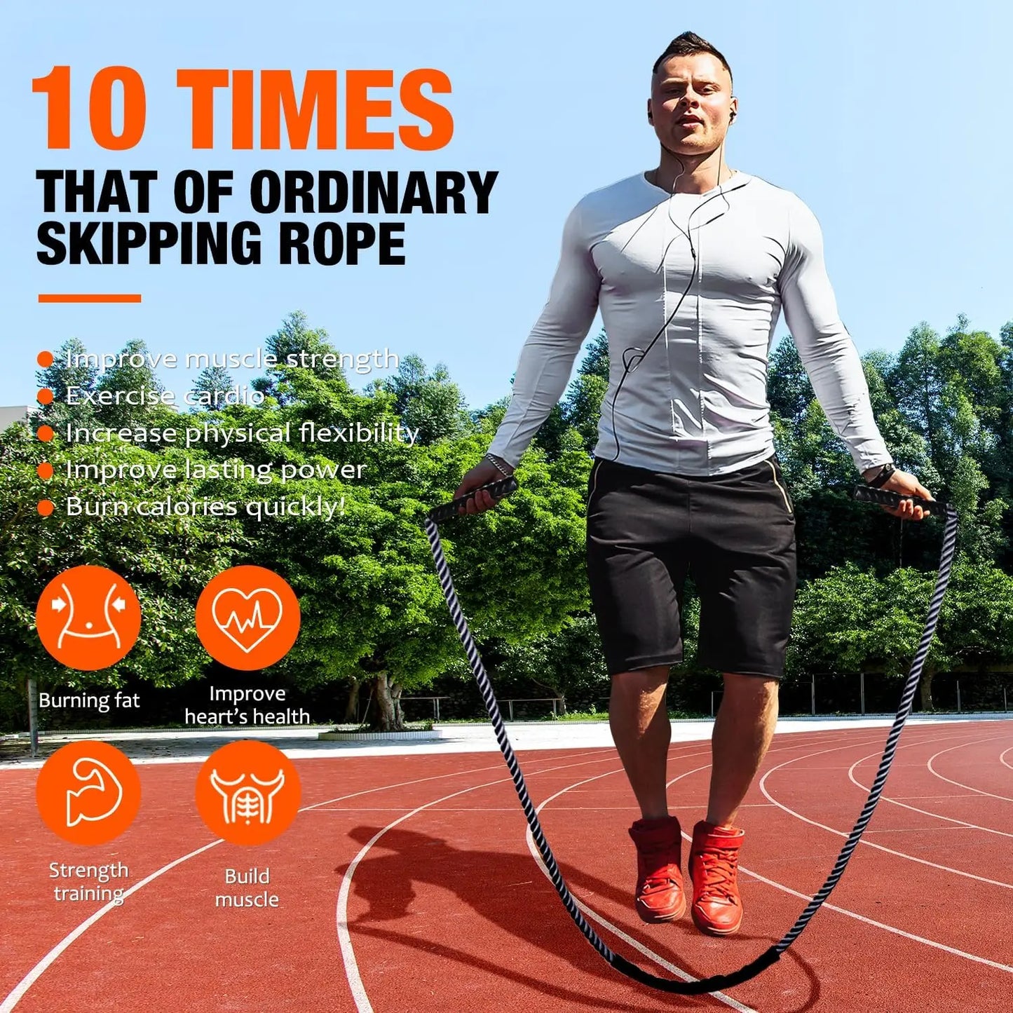 Weighted Jump Rope For Fitness And Boxing Cardio Training