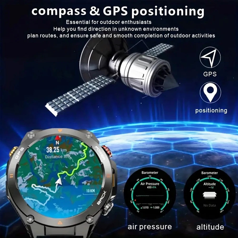 Senbono GPS Smart Watch Bluetooth Phone Calls For Men