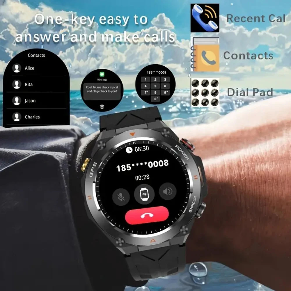 Senbono GPS Smart Watch Bluetooth Phone Calls For Men