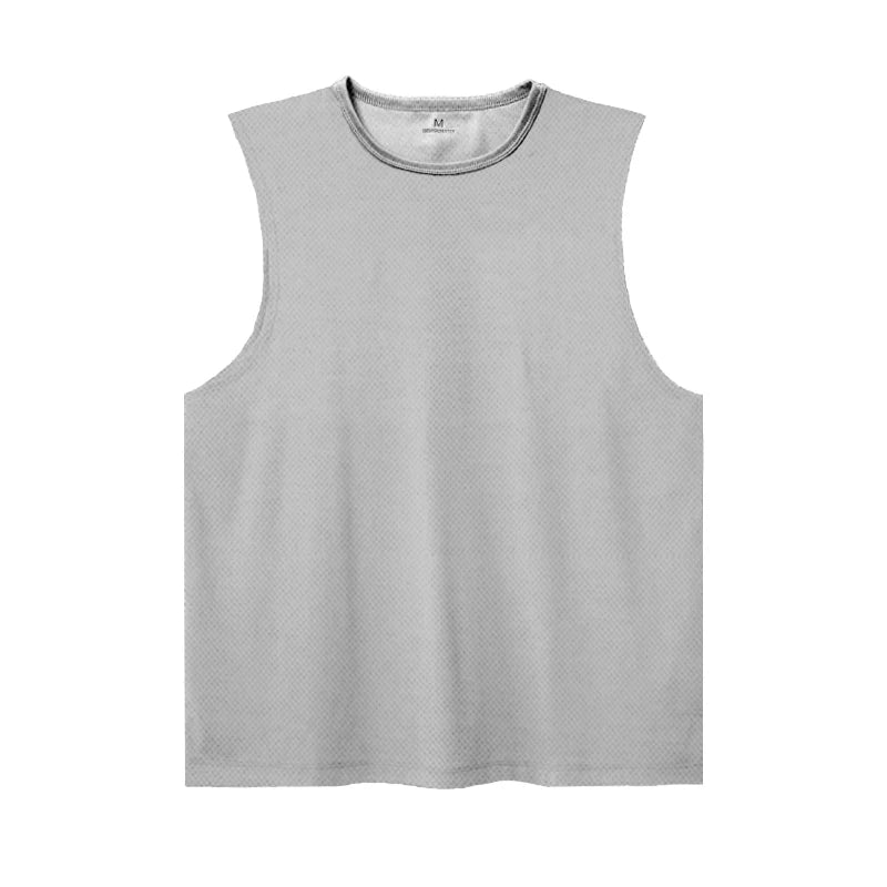 Summer Ice Silk Running Vest For Men Quick Dry Shirt