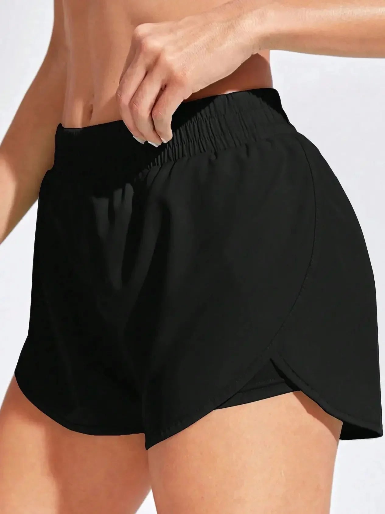 Yoga Shorts Women Fitness Elastic Running Workout Shorts