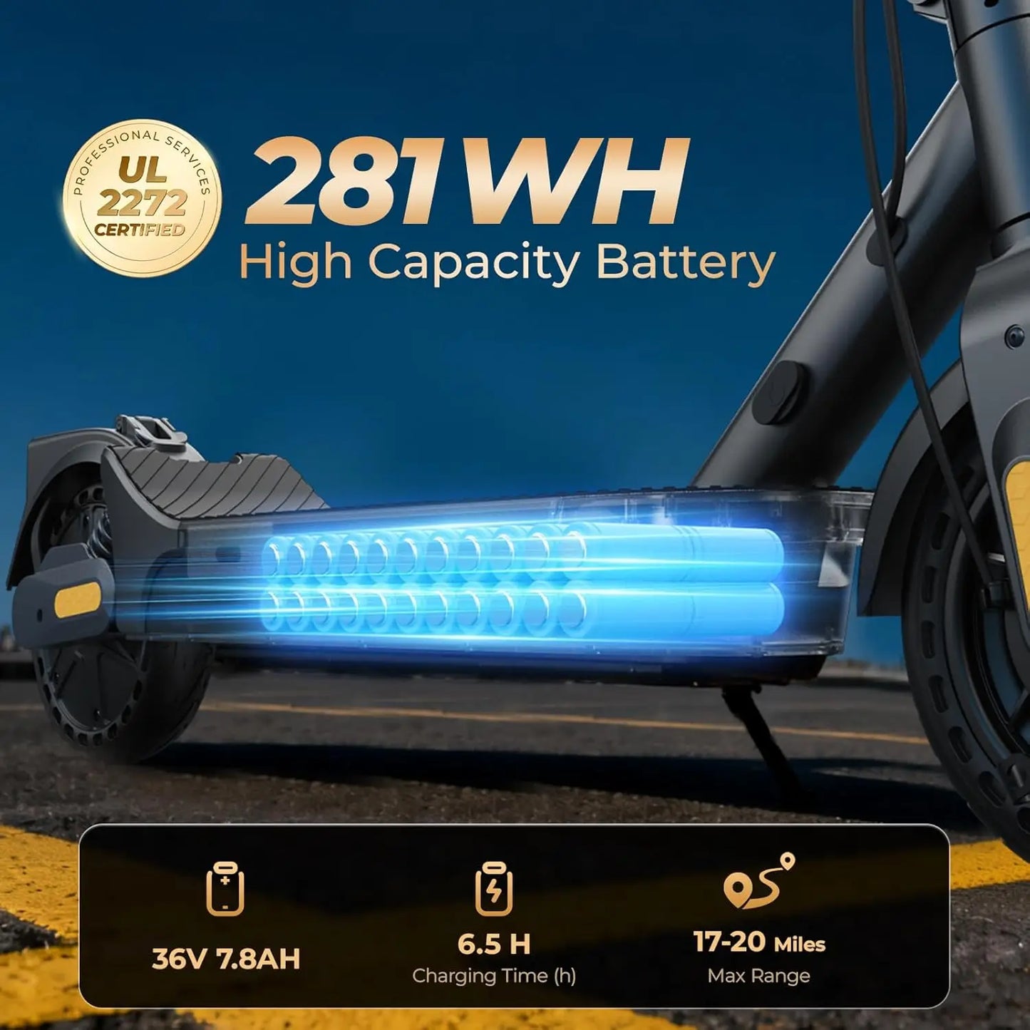 HeroPick Electric Scooter 500W 20 MPH Foldable, App Control