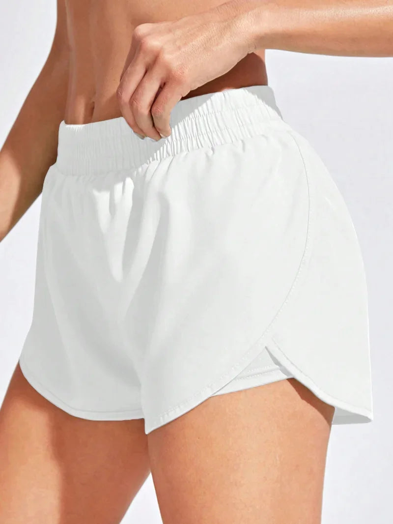Yoga Shorts Women Fitness Elastic Running Workout Shorts