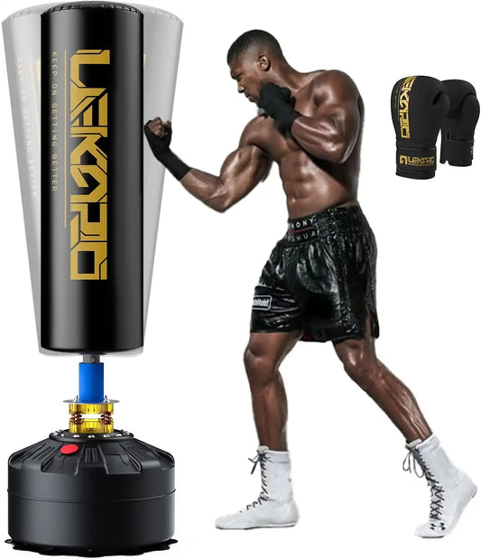 LEKARO Standing Boxing Post With Gloves For Home Sandbag Training