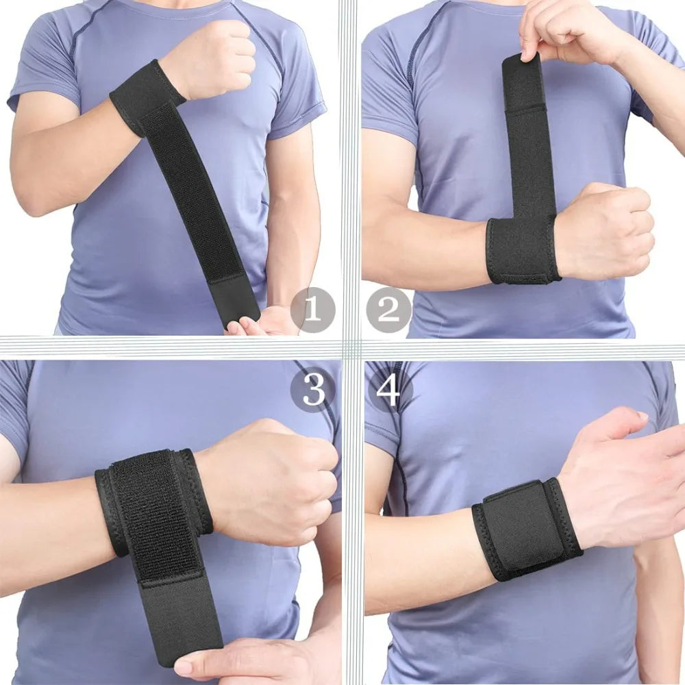 2 Pack Wrist Brace Adjustable Support Tendonitis Carpal Tunnel Arthritis Relief