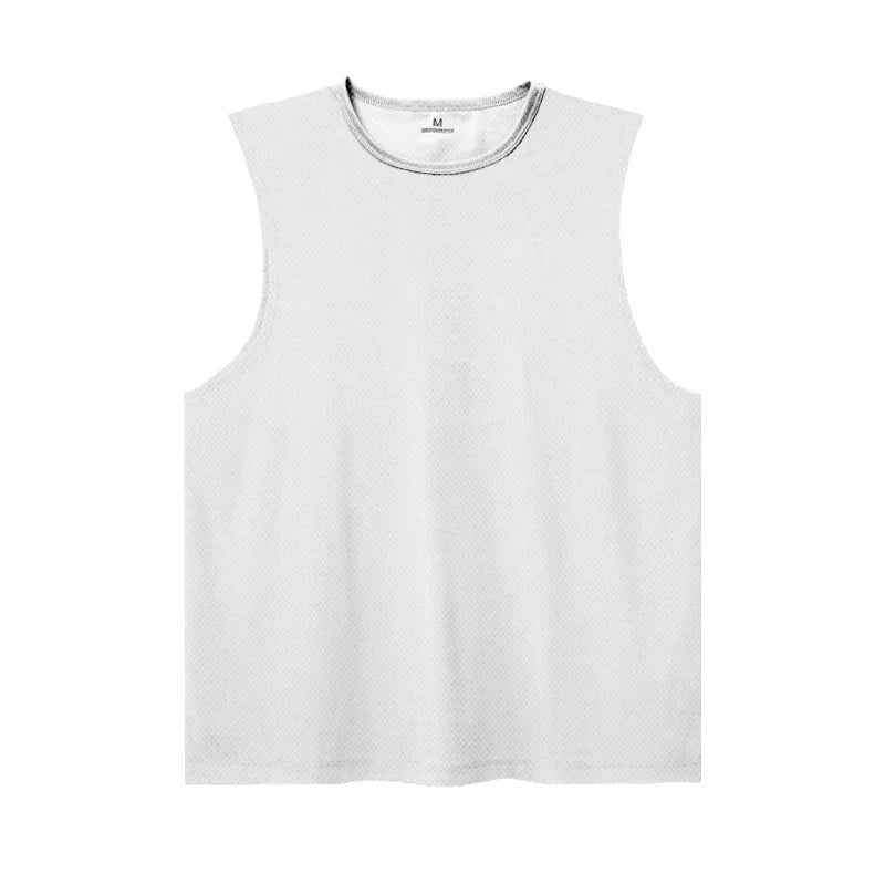 Summer Ice Silk Running Vest For Men Quick Dry Shirt