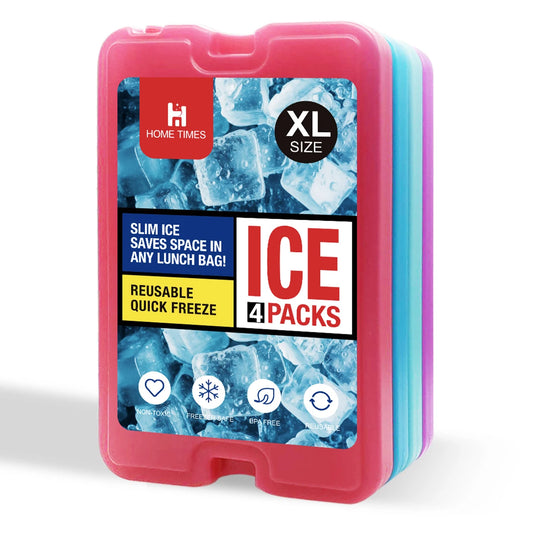 Slim Ice Pack Set For Lunch Boxes And Coolers Bundle