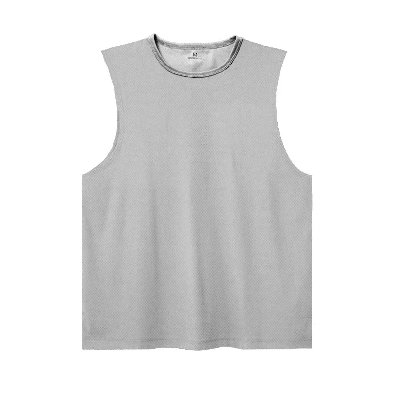 Summer Ice Silk Running Vest For Men Quick Dry Shirt