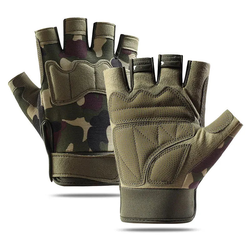 Unisex Outdoor Tactical Half Finger Gloves for Motorcycle and Shooting
