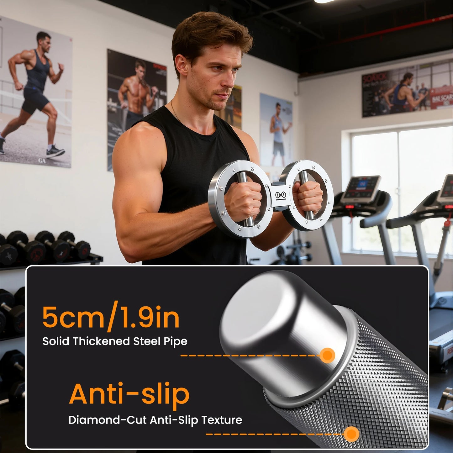 Rotator Multifunctional Grip Strength Trainer Adjustable Forearm Exerciser