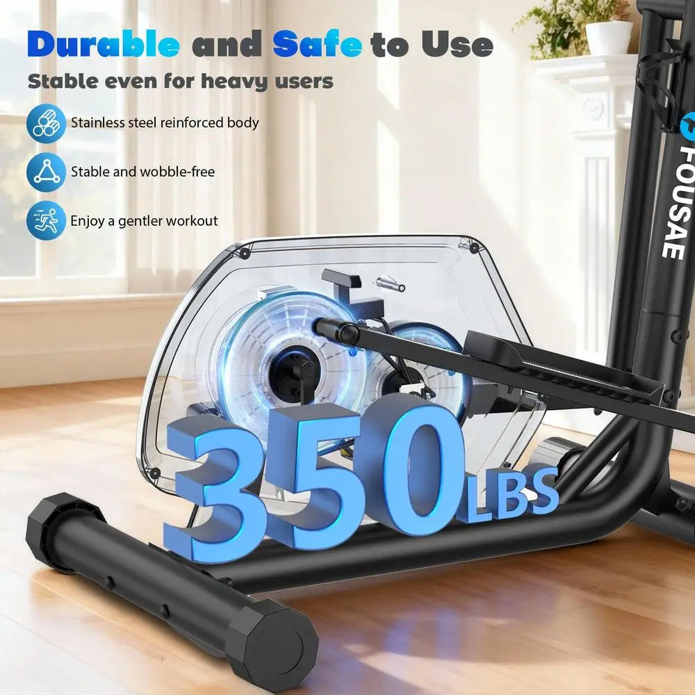 YTYIN 16Level Magnetic Elliptical Machine With Quiet Drive For Home Gym