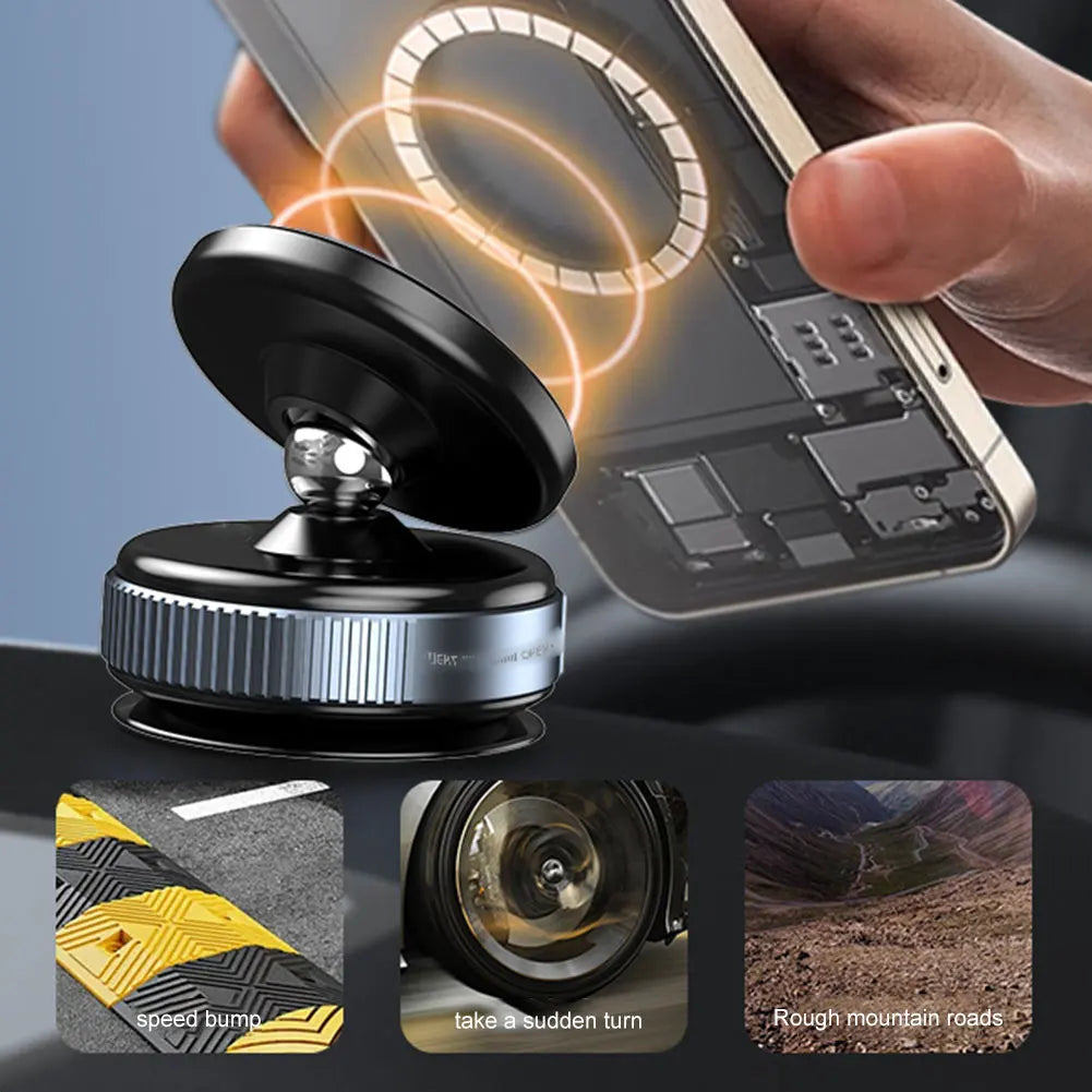 Magnetic Vacuum Car Phone Holder With Suction Cup