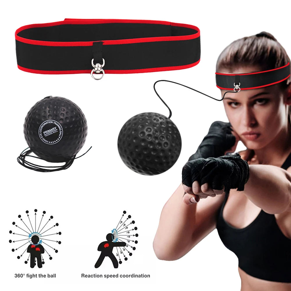 Boxing Reflex Ball With Adjustable Headband For Speed And Focus