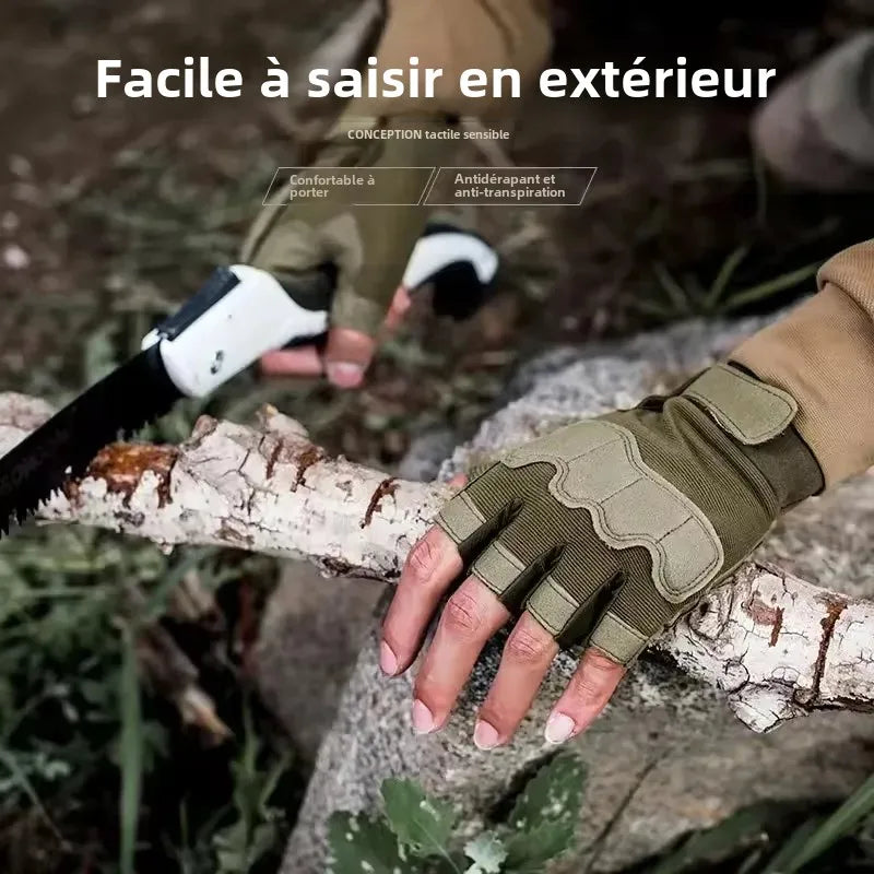 Unisex Outdoor Tactical Half Finger Gloves for Motorcycle and Shooting