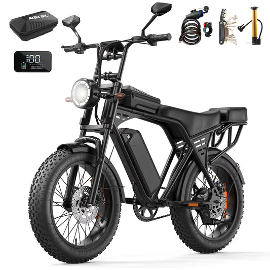 Aairsk X5 Fat Tire Electric Bike 1500W Peak Motor Battery