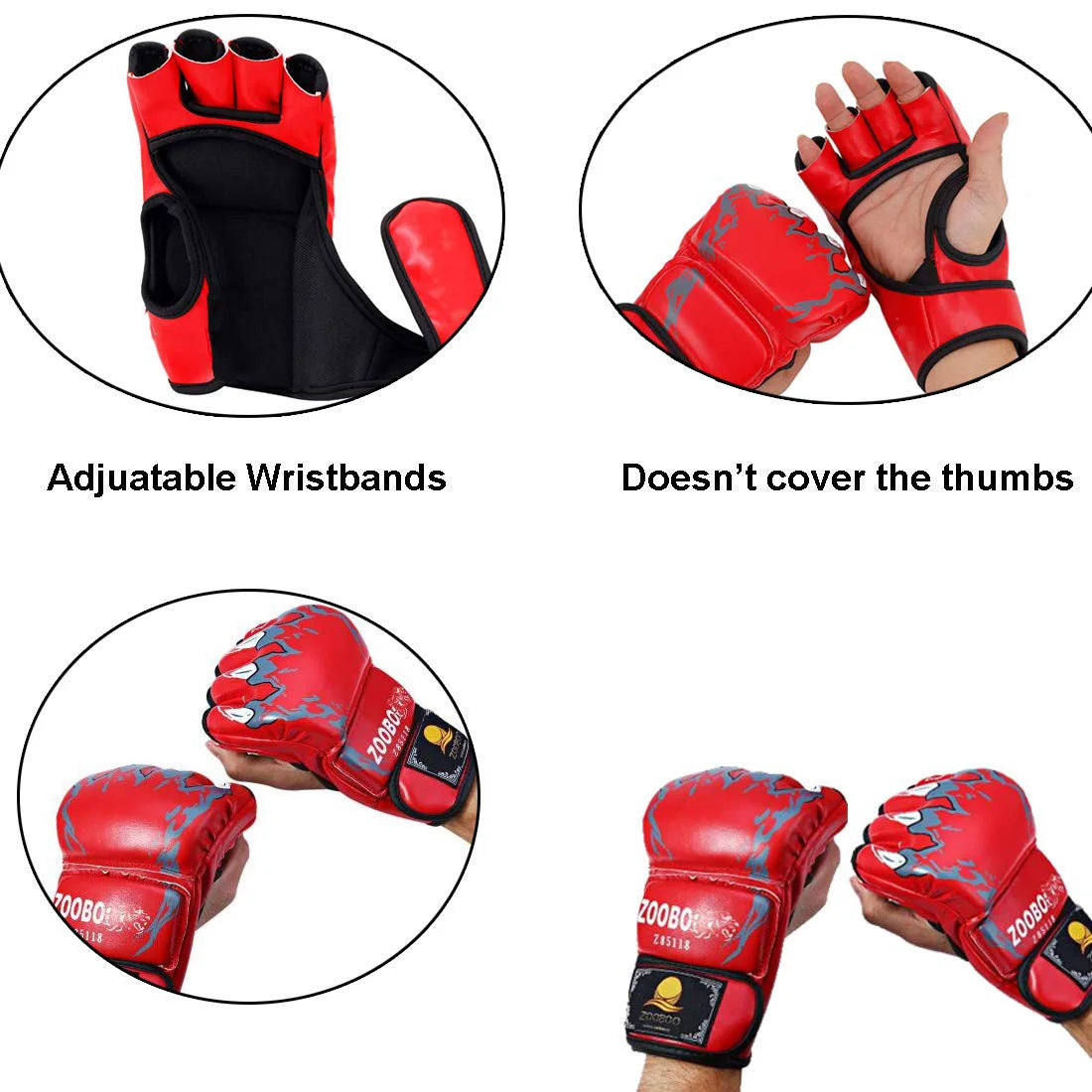 MMA Half Finger Training Gloves For Unisex Combat Sports