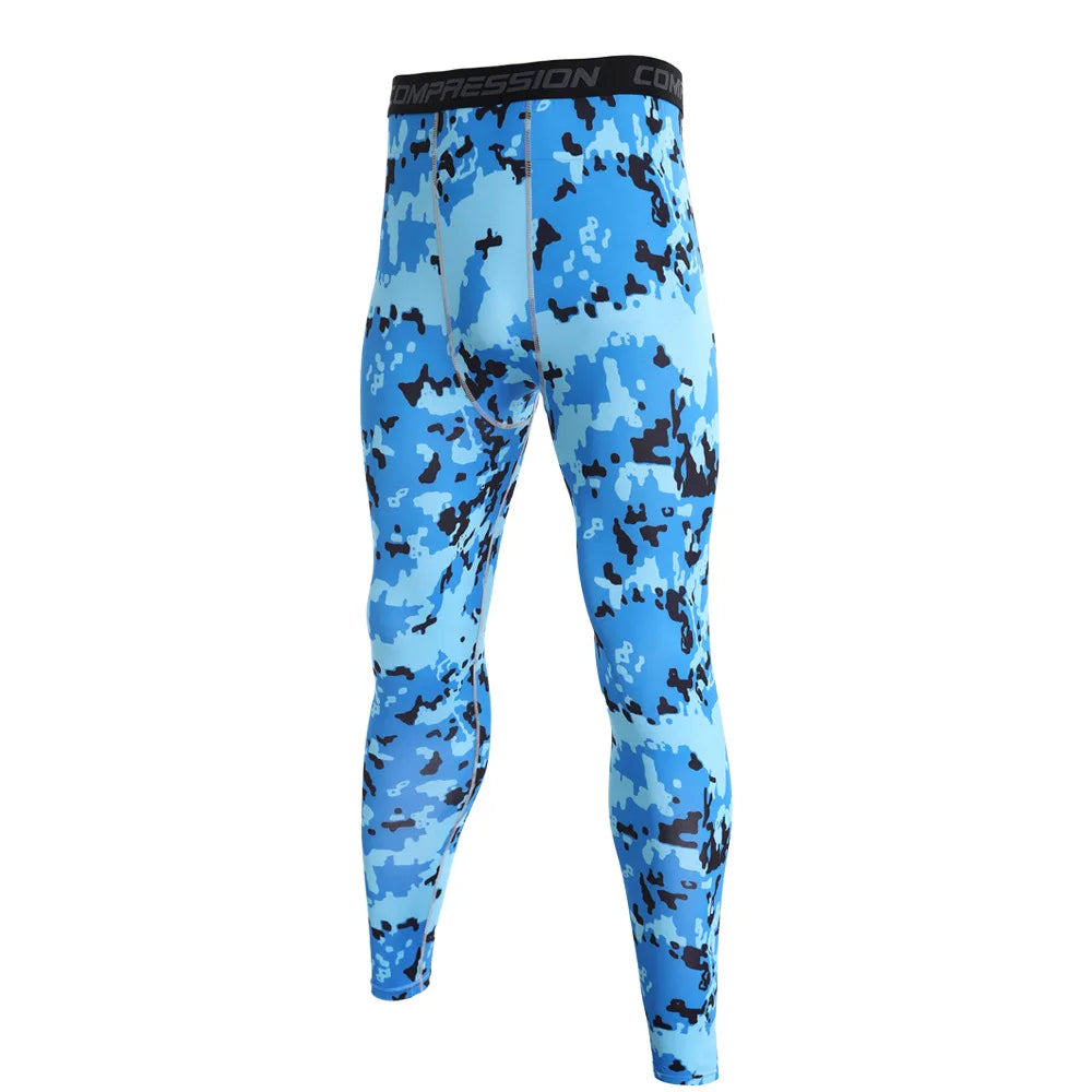 Men Camouflage Running Compression Leggings Quick Dry