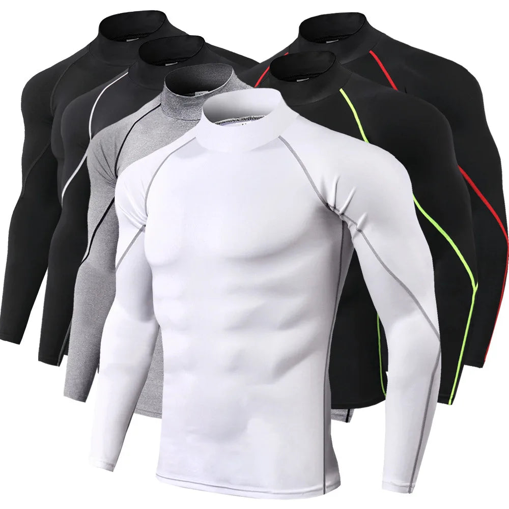 Wyhyaye Mens Quick Dry Sport T Shirt Long Sleeve Compression