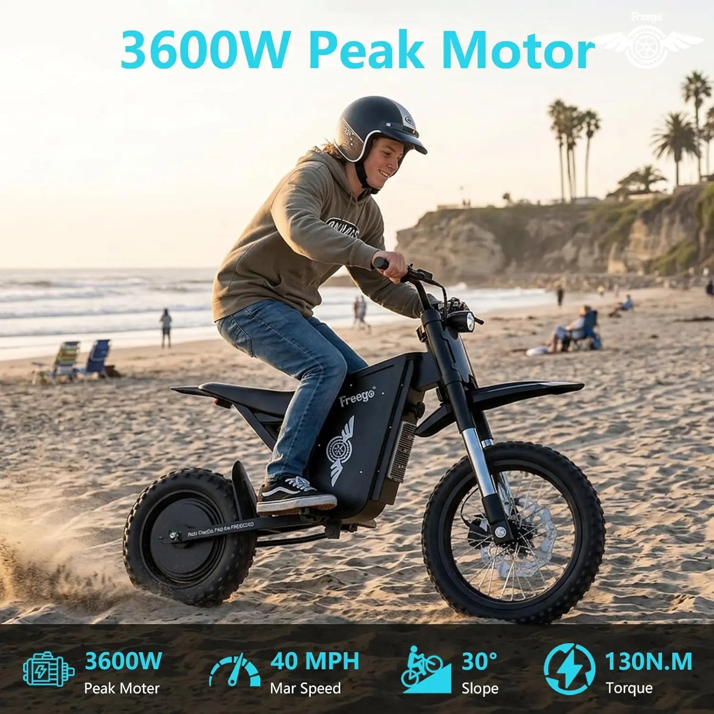 Freego X0 Electric Dirt Bike 3600W 60V Mountain Bike